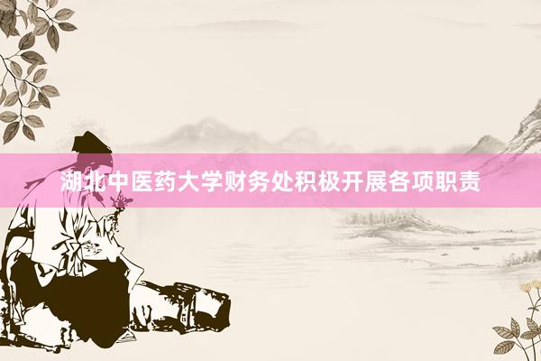 湖北中医药大学财务处积极开展各项职责